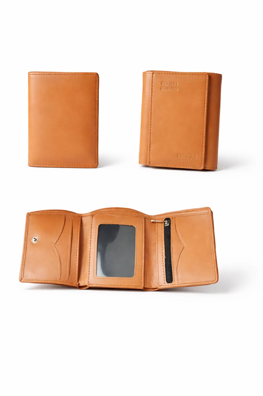 Velto-Tri-Fold Wallet with ID Window & Coin Pocket