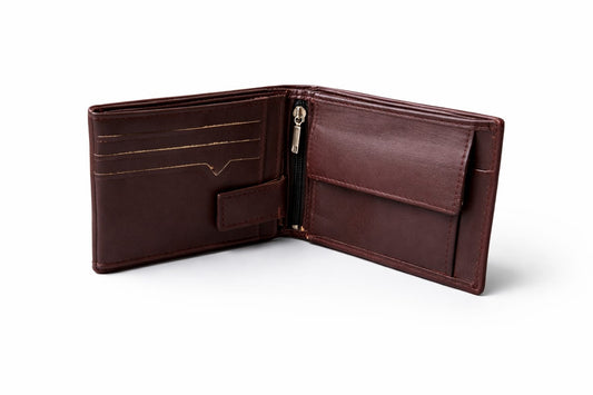 Premium Genuine Leather Bifold Wallet with Zip Pocket – Limited Edition | 5 Colors Available | Velto