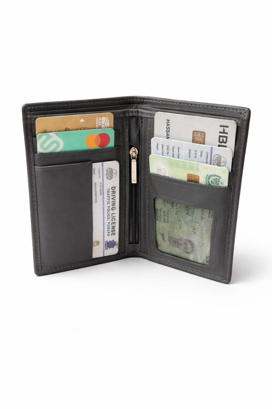 Premium Genuine Leather Long Wallet with ID Window & Coin Pocket – Limited Stock | Velto